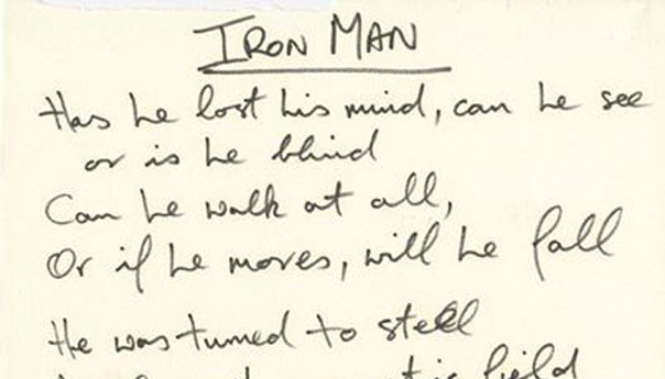 Manuscrito de “Iron Man” é divulgado